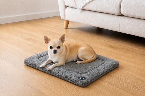 Washable dog crate mat - mat, small
